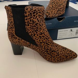 Woman's Boots Cole Haan Modern Classics Etta Bootie 60 Size 6 New Cheeta…